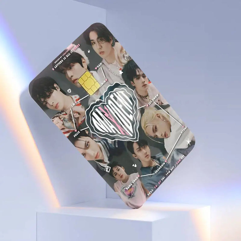 Adesivo de Cartão Stray Kids – À Prova D’Água e Sem Resíduos | Kpop Skz Card Skin