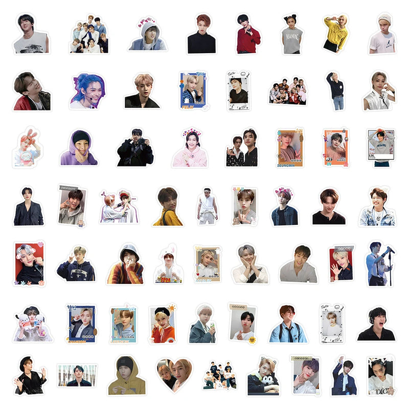 Kit com 50 ou 100 Adesivos SKZOO Stray Kids – K-pop Fofo, Ideal para Decoração, Planners e Cadernos