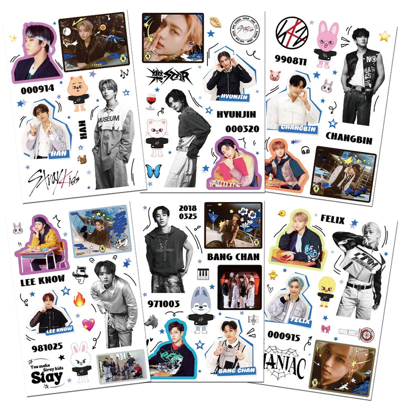 Kit com 50 ou 100 Adesivos SKZOO Stray Kids – K-pop Fofo, Ideal para Decoração, Planners e Cadernos