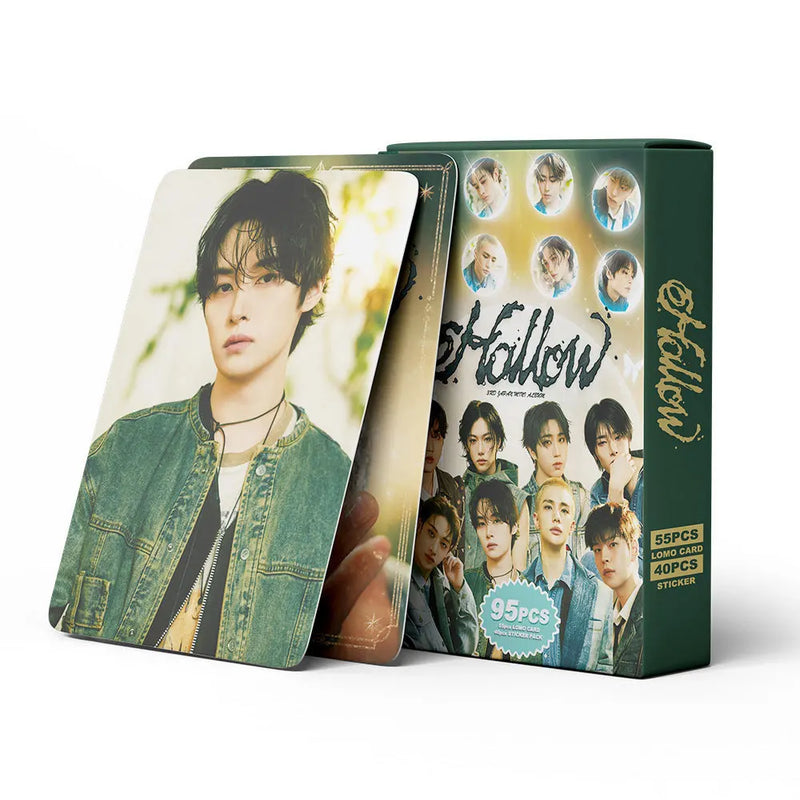 Kit com 95 Cards Stray Kids – HOLLOW Transparentes | Photocards de Hyunjin, Felix e Membros | Coleção Kpop