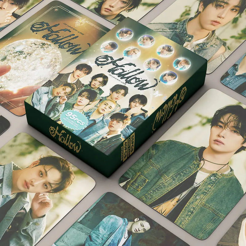 Kit com 95 Cards Stray Kids – HOLLOW Transparentes | Photocards de Hyunjin, Felix e Membros | Coleção Kpop