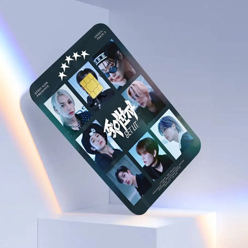 Adesivo de Cartão Stray Kids – À Prova D’Água e Sem Resíduos | Kpop Skz Card Skin
