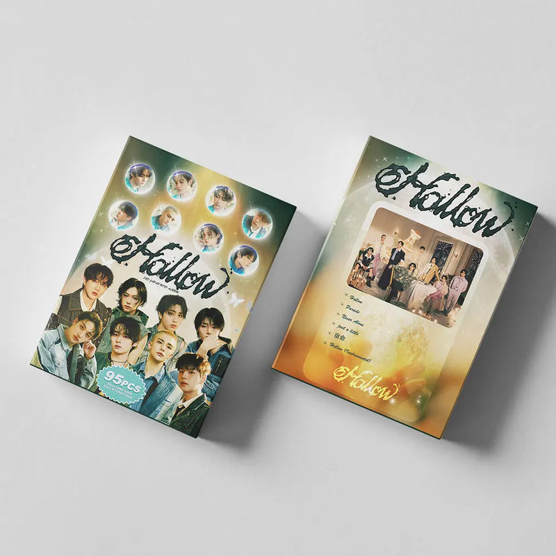Kit com 95 Cards Stray Kids – HOLLOW Transparentes | Photocards de Hyunjin, Felix e Membros | Coleção Kpop