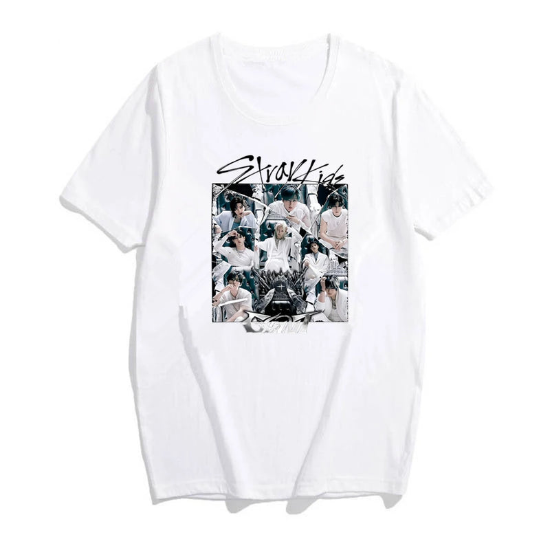 Camisa Stray Kids World Tour – Estampa Bang Chan, Lee Know, Changbin e Hyunjin | Estilo Kpop Feminina